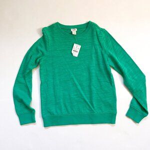 NWT J. Crew CrewCuts Green Sweatshirt, Size Large
